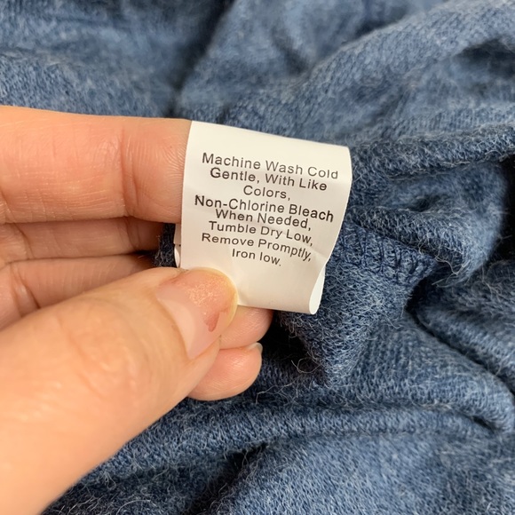 ♦️💕 Layered Long Sleeve Scoop Neck Dress Navy - Picture 8 of 8